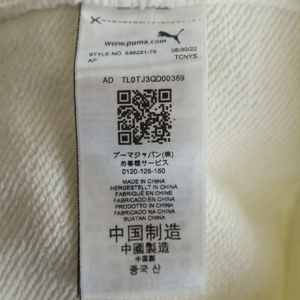 PUMA(プーマ) PUMA×AMI Alexandre Mattiussi ロゴフロントワッペン フーディ コットン 長袖 プルオーバー パーカー #S ホワイト 536231-75 レディース