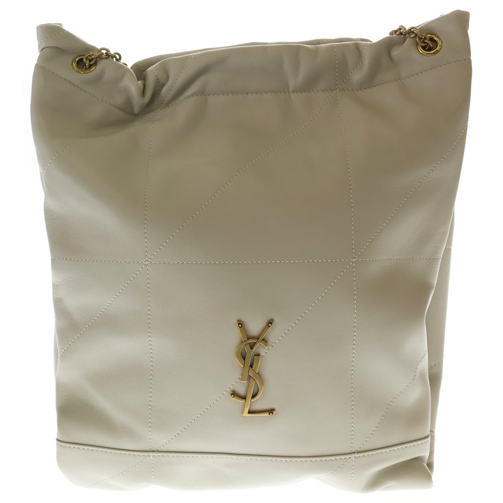 SAINT LAURENT PARIS(サンローランパリ) ジェイミー レザー チェーントートバッグ ショルダーバッグ 781666 アイボリー ホワイト ベージュ レディース