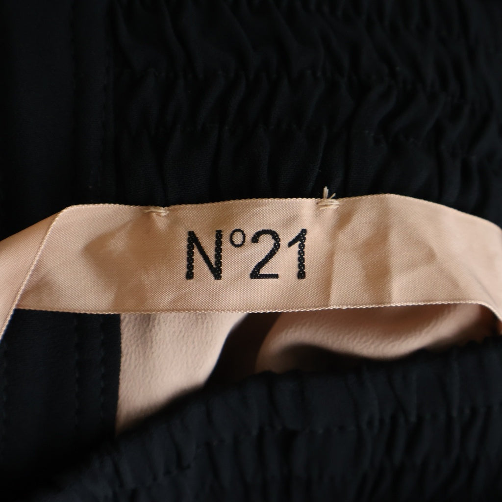 N21 numero ventuno(ヌメロ ヴェントゥーノ) レースロングスカート ブラック×ベージュ #42 レディース