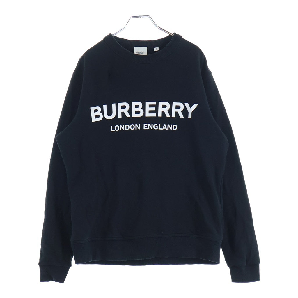 BURBERRY(バーバリー) ロゴスウェット コットン カットソー 長袖 #S ブラック レディース