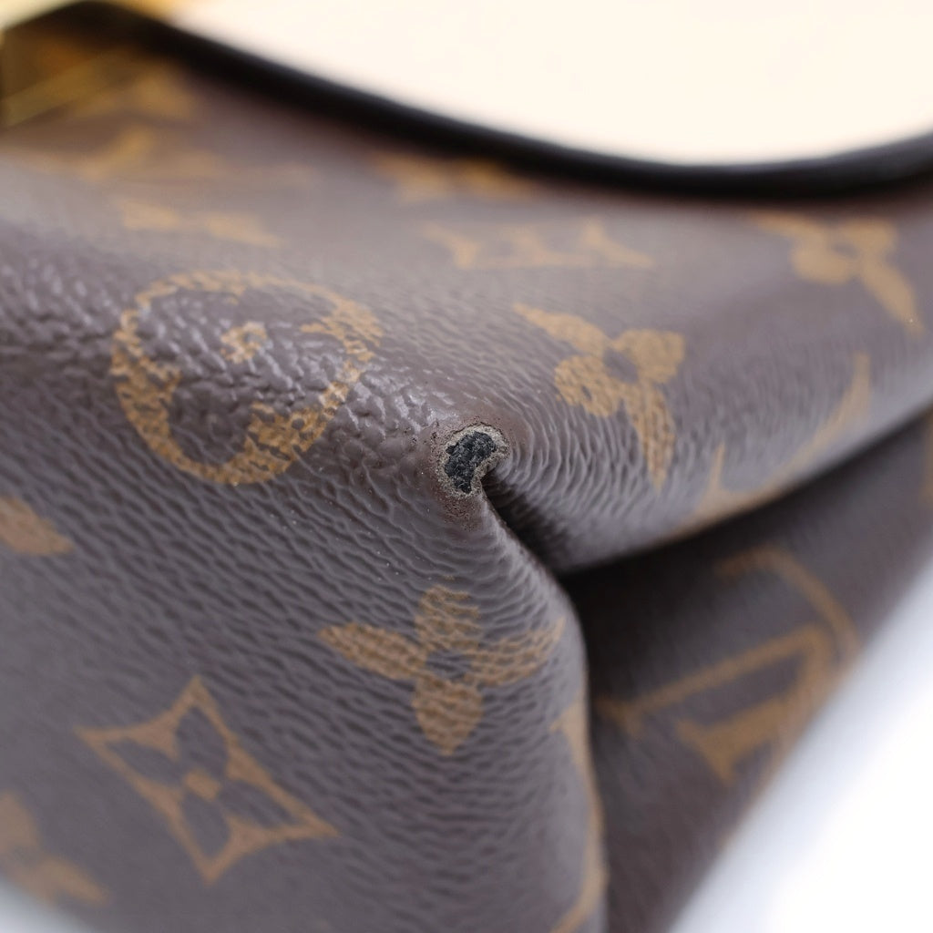 LOUIS VUITTON(ルイヴィトン) モノグラム ロッキーBB PVC レザー ゴールド金具 2WAY ハンドバッグ ショルダーバッグ M44653 ブラウン/クレーム アイボリー レディース