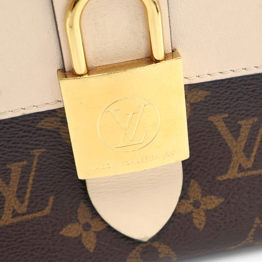 LOUIS VUITTON(ルイヴィトン) モノグラム ロッキーBB PVC レザー ゴールド金具 2WAY ハンドバッグ ショルダーバッグ M44653 ブラウン/クレーム アイボリー レディース