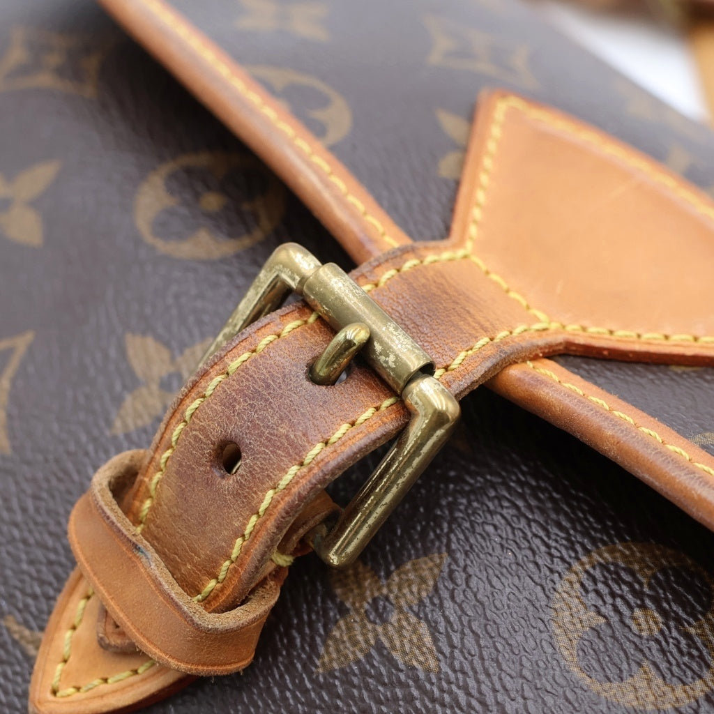 LOUIS VUITTON(ルイヴィトン) モノグラム ソローニュ ショルダーバッグ ブラウン レザー×PVC M42250 ゴールド金具 レディース