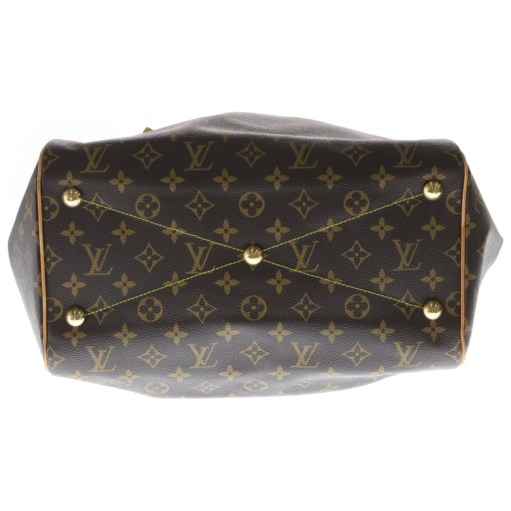 LOUIS VUITTON(ルイヴィトン) モノグラム ティヴォリGM ハンドバッグ ブラウン レザー×PVC M40144 ゴールド金具 レディース