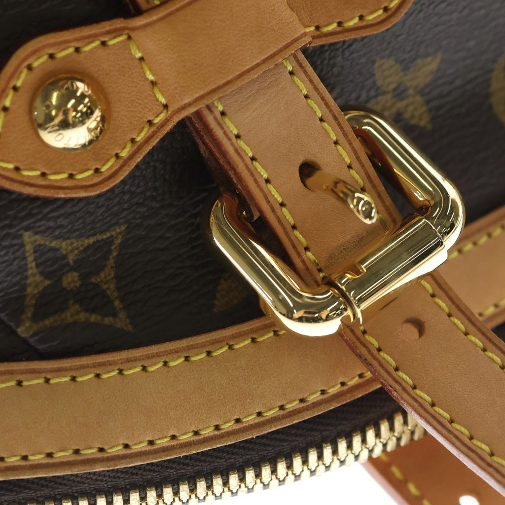 LOUIS VUITTON(ルイヴィトン) モノグラム ティヴォリGM ハンドバッグ ブラウン レザー×PVC M40144 ゴールド金具 レディース