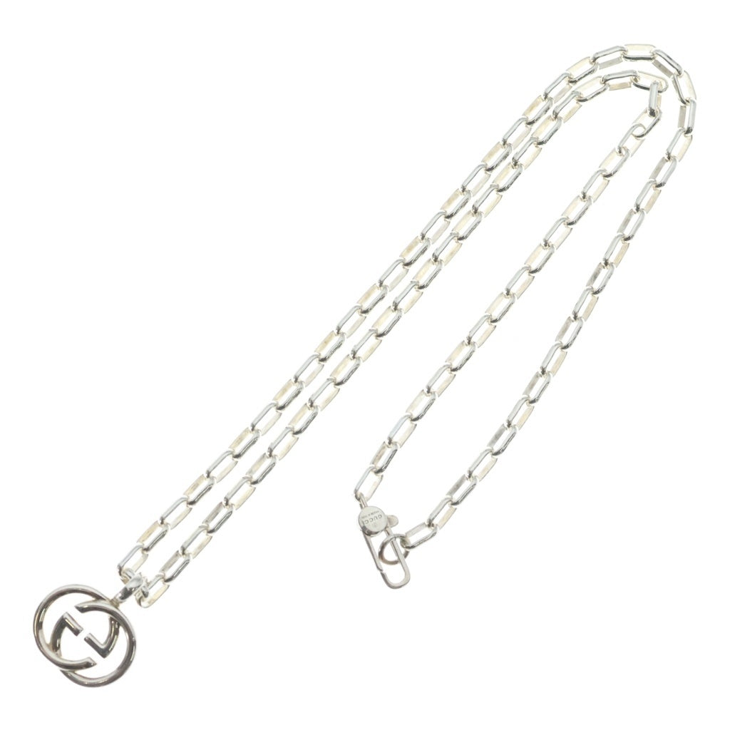 GUCCI(グッチ) インターロッキング GGネックレス ペンダント チェーン シルバー Ag925 9132L 9053 レディース