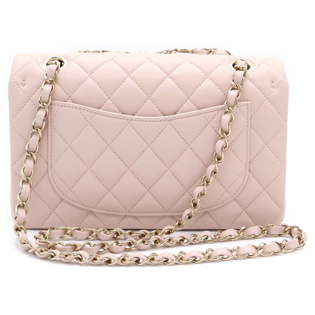 CHANEL(シャネル) マトラッセ23 Wフラップ Wチェーンショルダーバッグ ラムスキン ゴールド金具 ピンク プレート レディース