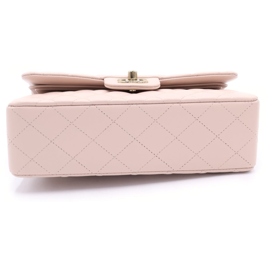 CHANEL(シャネル) マトラッセ23 Wフラップ Wチェーンショルダーバッグ ラムスキン ゴールド金具 ピンク プレート レディース