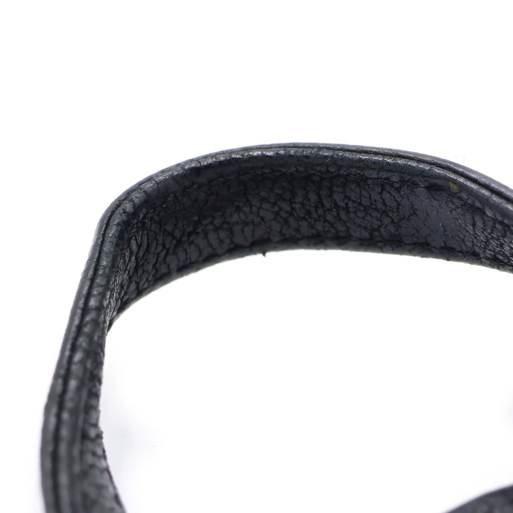 CHROME HEARTS(クロムハーツ) クロスパッチ フォンポーチ 小物入れ ブラック レザー