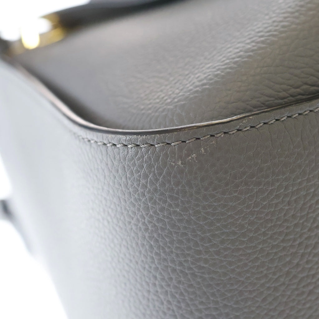 LOEWE(ロエベ) ハンモック スモール ショルダーバッグ グレー レザー ゴールド金具 レディース