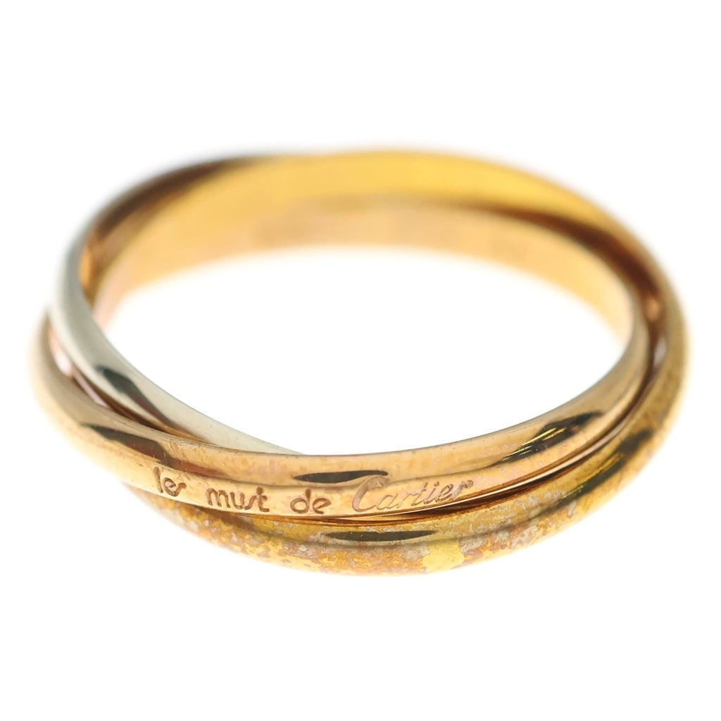 Cartier(カルティエ) トリニティ スモール 3カラー Au750YG/WG/PG リング 指輪 #51 イエローゴールド/ピンクゴールド/ホワイトゴールド レディース