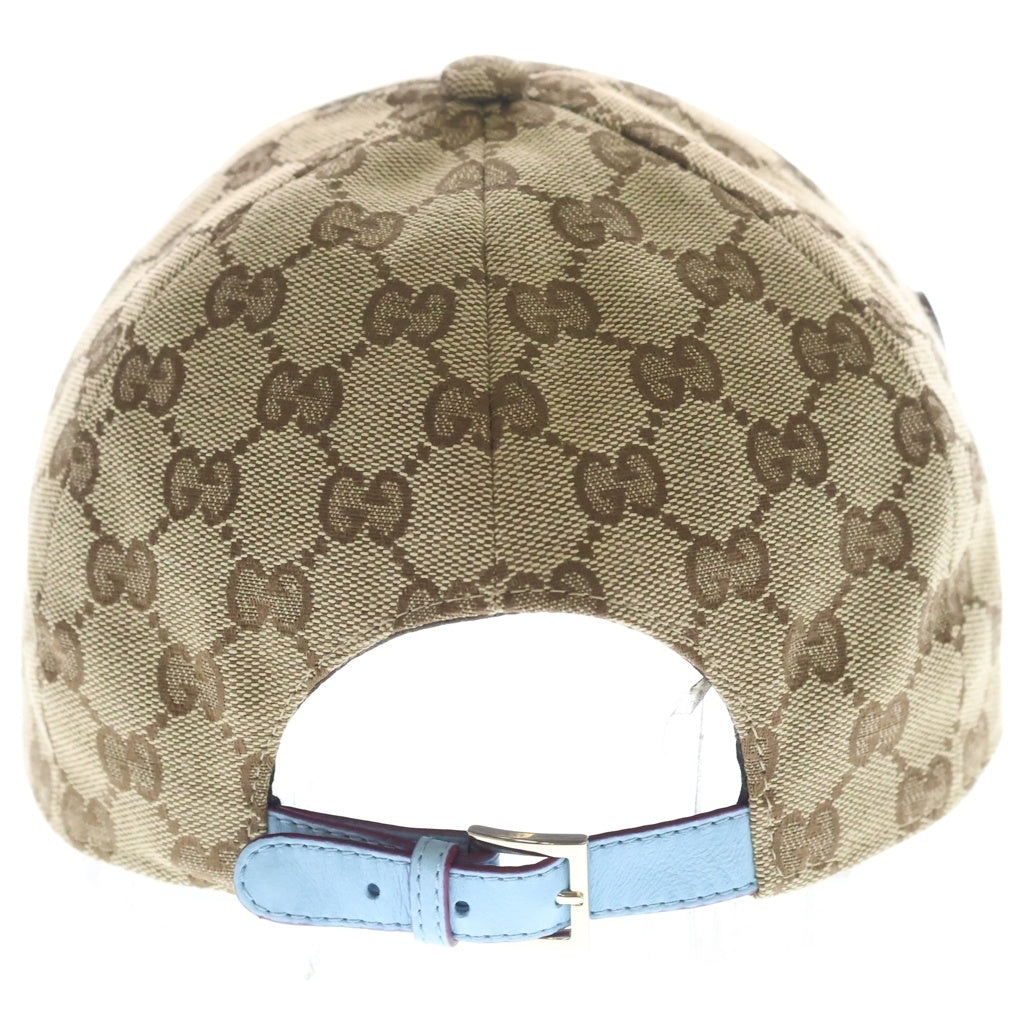 GUCCI(グッチ) ヒグチユウコ GGキャンバス ベースボールキャップ ベージュ×ブルー #M 847862 レディース