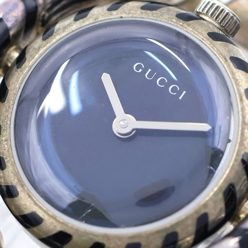 GUCCI(グッチ) DIONYSUS ディオニュソス バングルウォッチ 黒文字盤 SV925/QZ シルバー クォーツ 腕時計 149.5