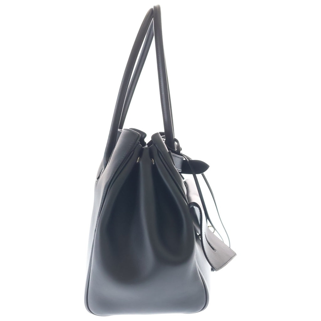 BALENCIAGA(バレンシアガ) ベルエアー キャリーオール ミディアム ハンドバッグ ブラック カーフスキン 805481 シルバー金具 レディース