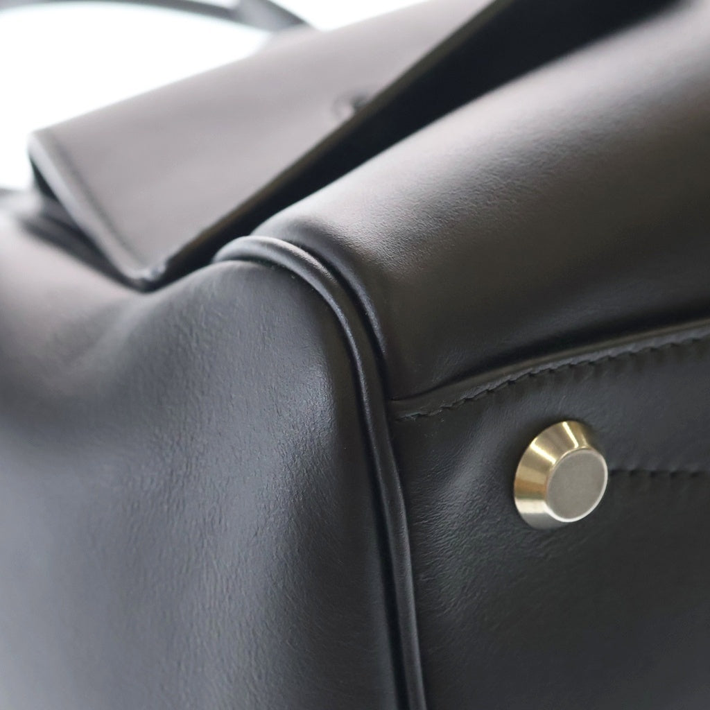 BALENCIAGA(バレンシアガ) ベルエアー キャリーオール ミディアム ハンドバッグ ブラック カーフスキン 805481 シルバー金具 レディース
