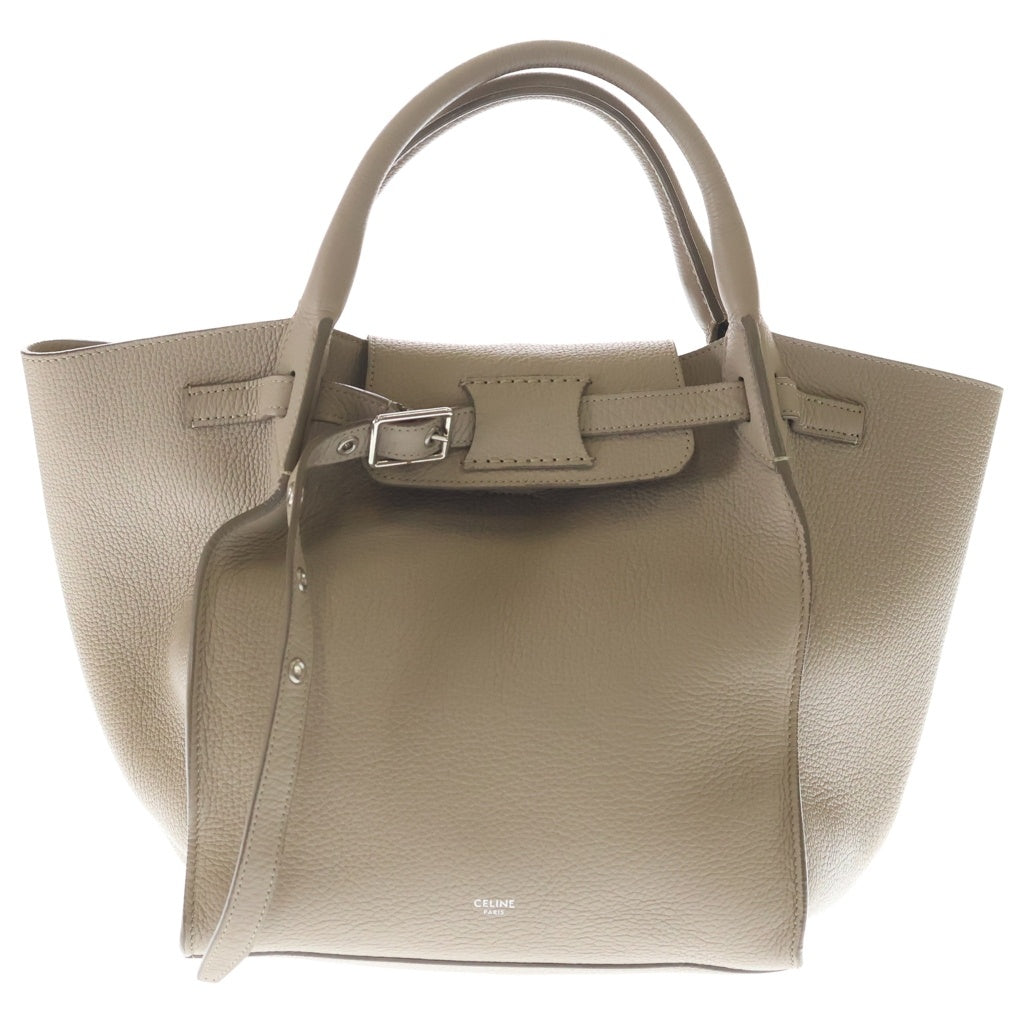 CELINE(セリーヌ) ビックバック スモール ハンドバッグ ベージュ レザー シルバー金具 レディース