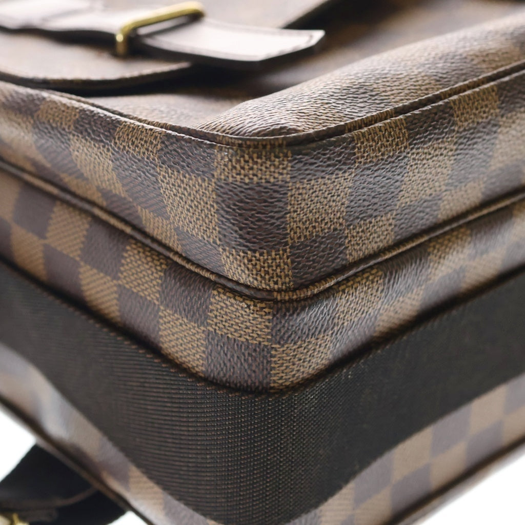 LOUIS VUITTON(ルイヴィトン) ダミエ ブロードウェイ ショルダーバッグ ブラウン レザー×PVC N42270 ゴールド金具