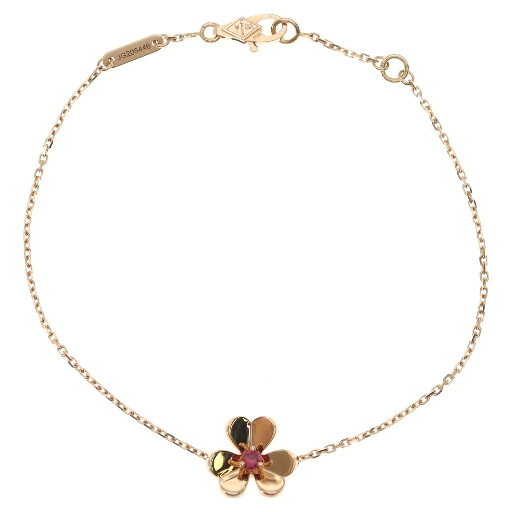 Van Cleef & Arpels(ヴァンクリーフアンドアーペル) フリヴォル 1Pルビー ブレスレット チェーン ピンクゴールド 750PG レディース