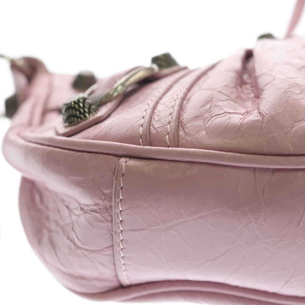 BALENCIAGA(バレンシアガ) ルカゴール XS ショルダーバッグ ピンク レザー 671309 シルバー金具 レディース