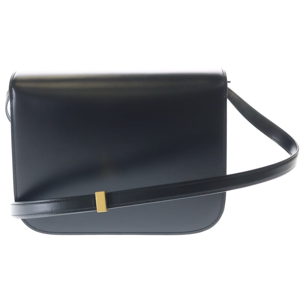 CELINE(セリーヌ) クラシックボックス ミディアム ショルダーバッグ ブラック レザー ゴールド金具 レディース
