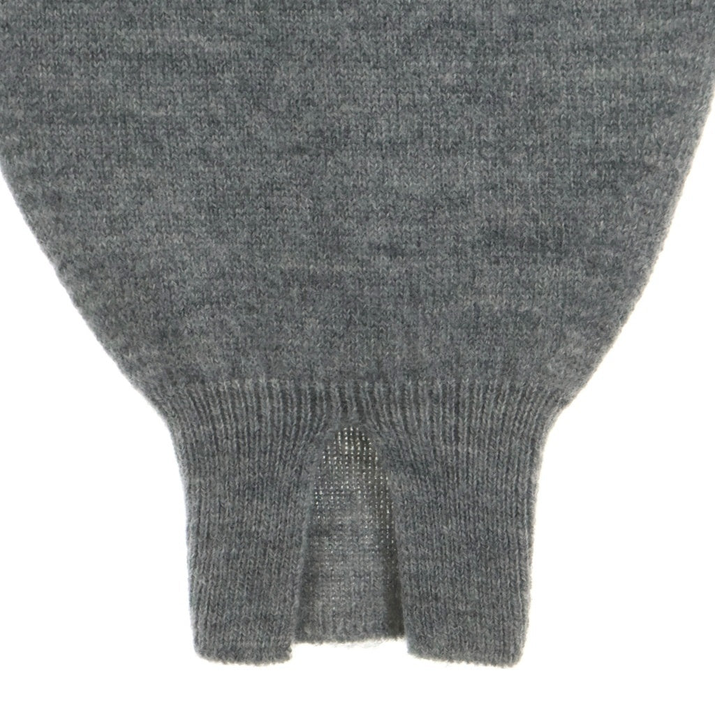 three dots(スリードッツ) Wool cashmere pants ウールカシミヤパンツ ニット リブ グレー MX6001Y レディース
