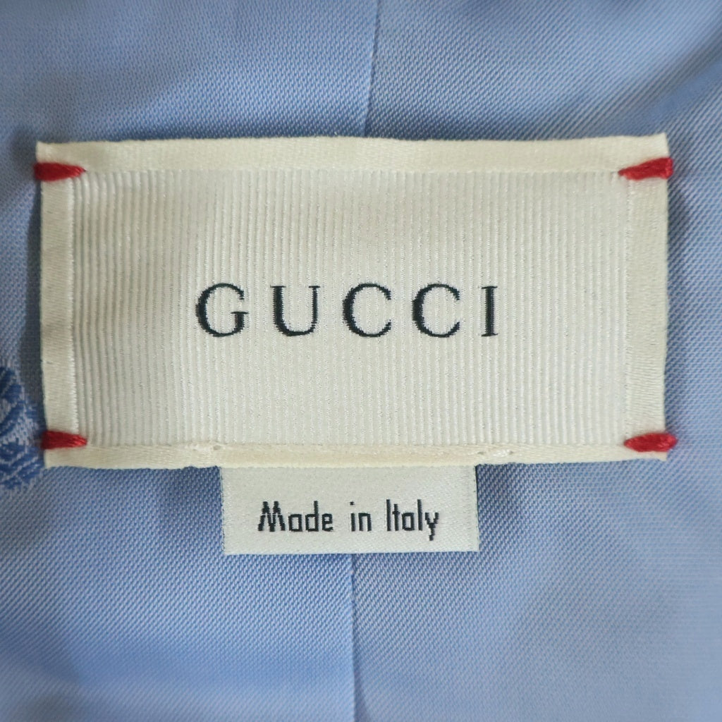 GUCCI(グッチ) GGロゴ 総柄 2B テーラードジャケット ネイビー 604088 レディース