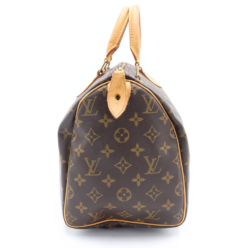 LOUIS VUITTON(ルイヴィトン) モノグラム スピーディ30 PVC レザー ハンドバッグ ブラウン M41526 レディース