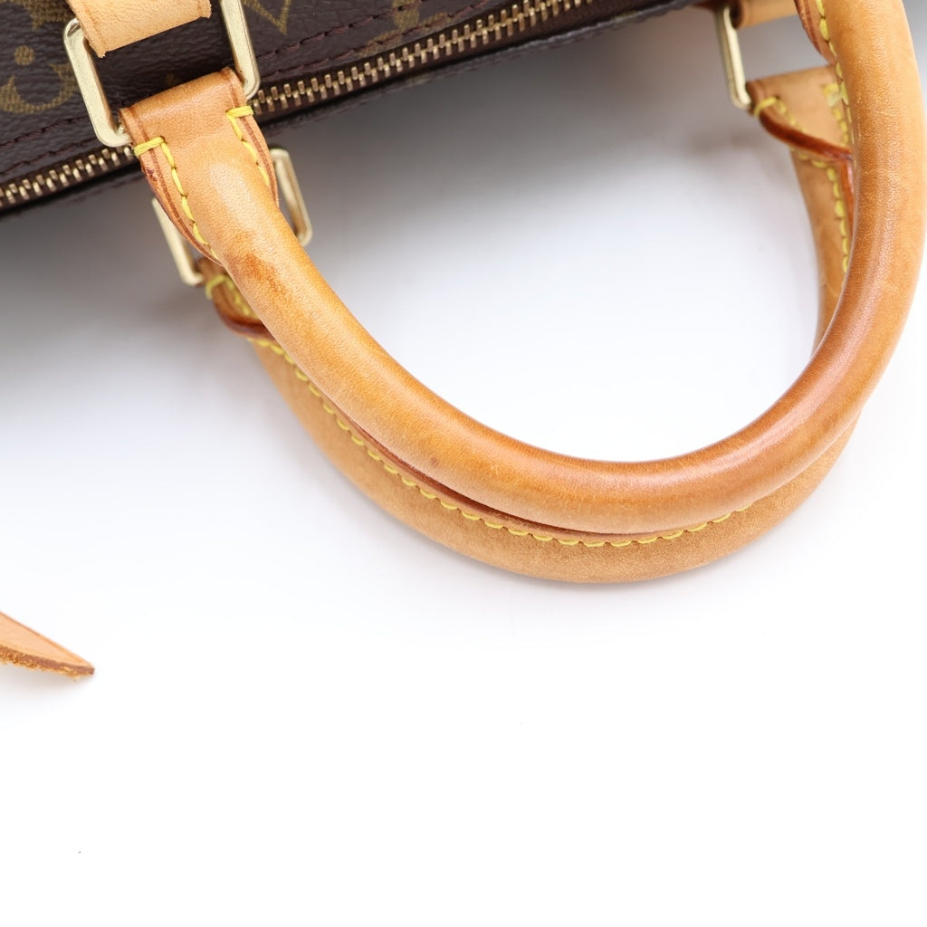 LOUIS VUITTON(ルイヴィトン) モノグラム スピーディ30 PVC レザー ハンドバッグ ブラウン M41526 レディース
