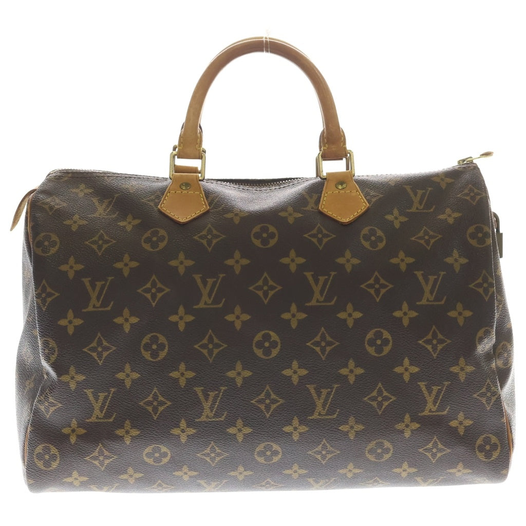 LOUIS VUITTON(ルイヴィトン) モノグラム スピーディ35 PVC レザー ハンドバッグ ブラウン M41524 レディース