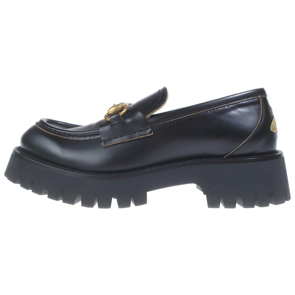 GUCCI(グッチ) ホースビット ローファー シューズ 革靴 レザー ブラック 577236 レディース