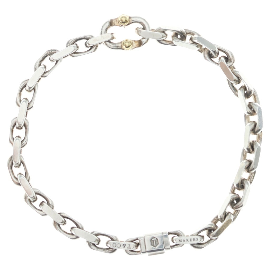 TIFFANY & Co.(ティファニー) メイカーズ チェーン コンビ ブレスレット Ag925/K18YG シルバー/イエローゴールド レディース