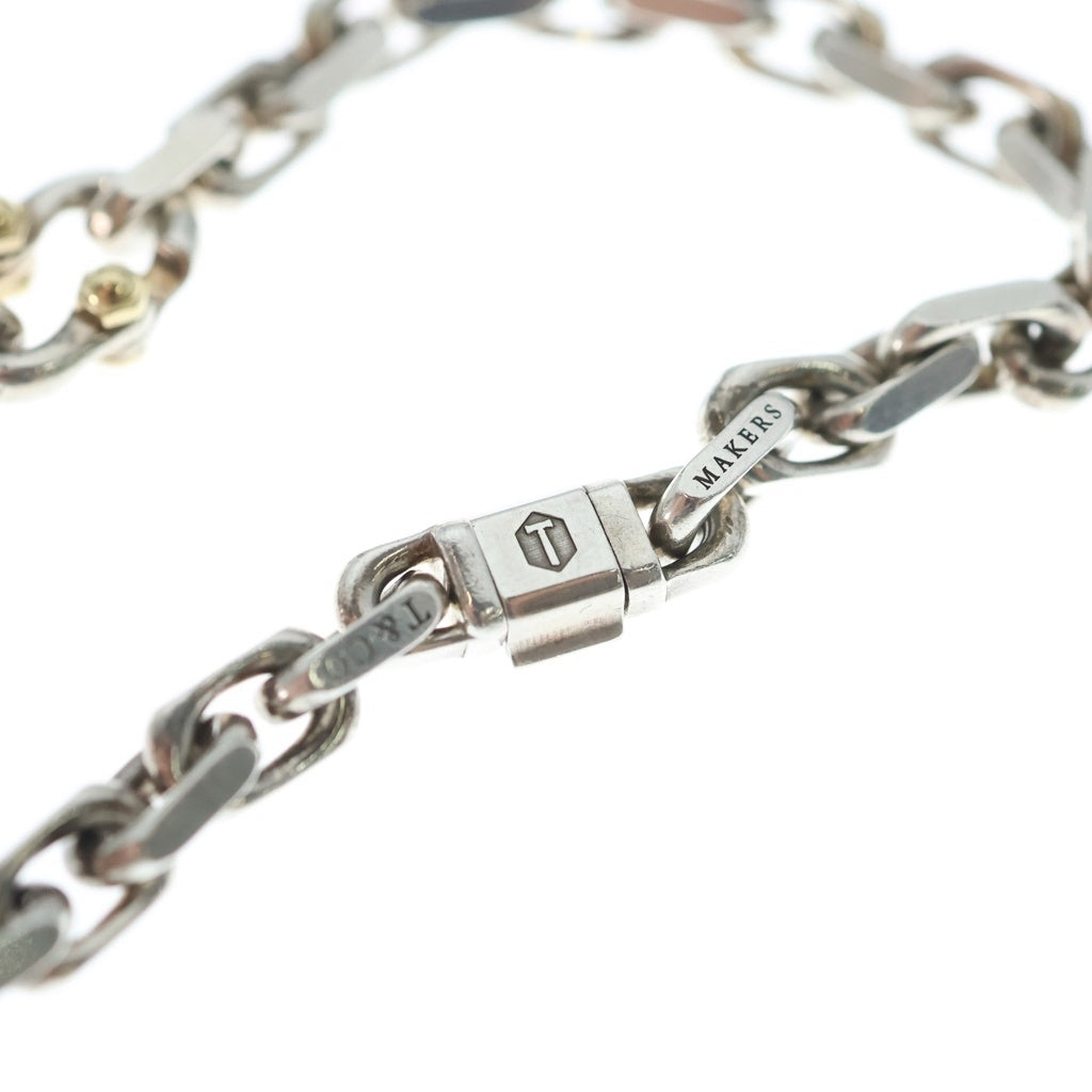 TIFFANY & Co.(ティファニー) メイカーズ チェーン コンビ ブレスレット Ag925/K18YG シルバー/イエローゴールド レディース
