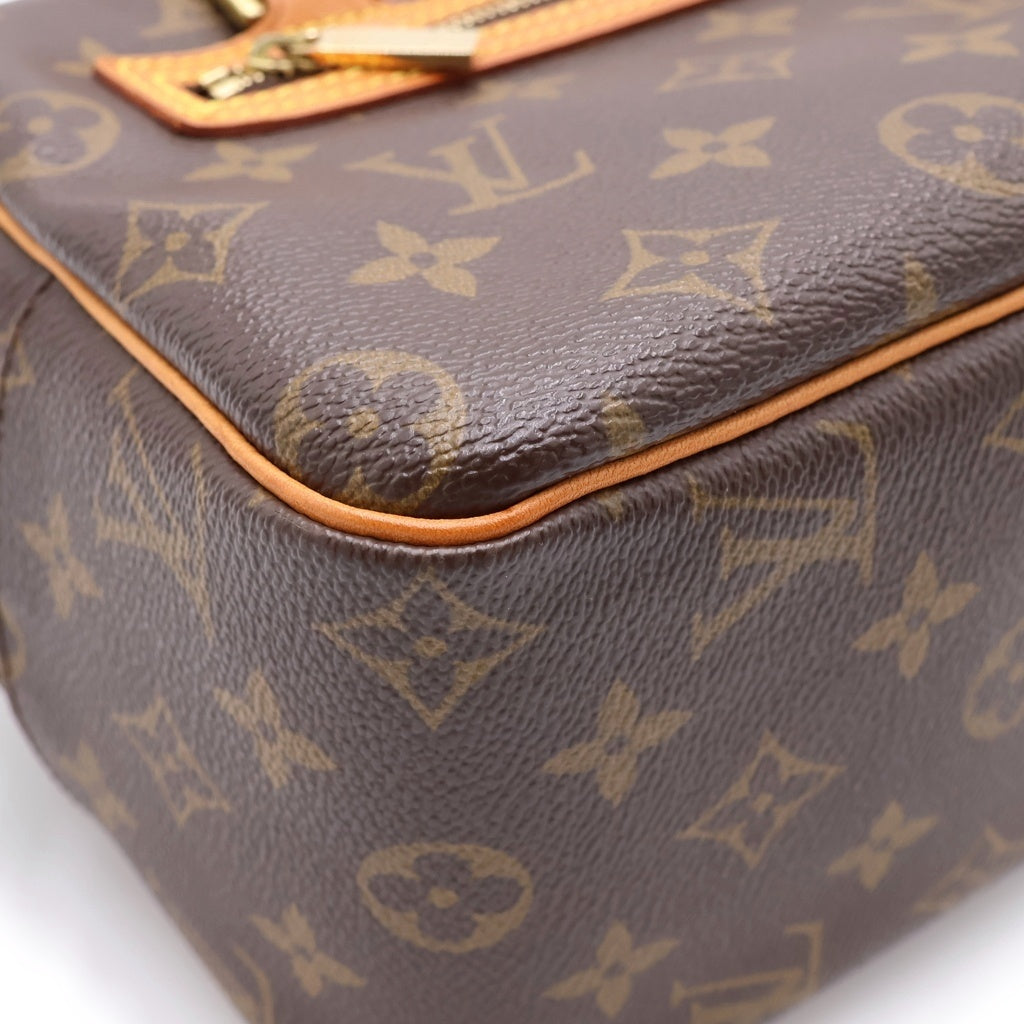 LOUIS VUITTON(ルイヴィトン) モノグラム シテMM PVC レザー ショルダーバッグ ブラウン M51182 レディース
