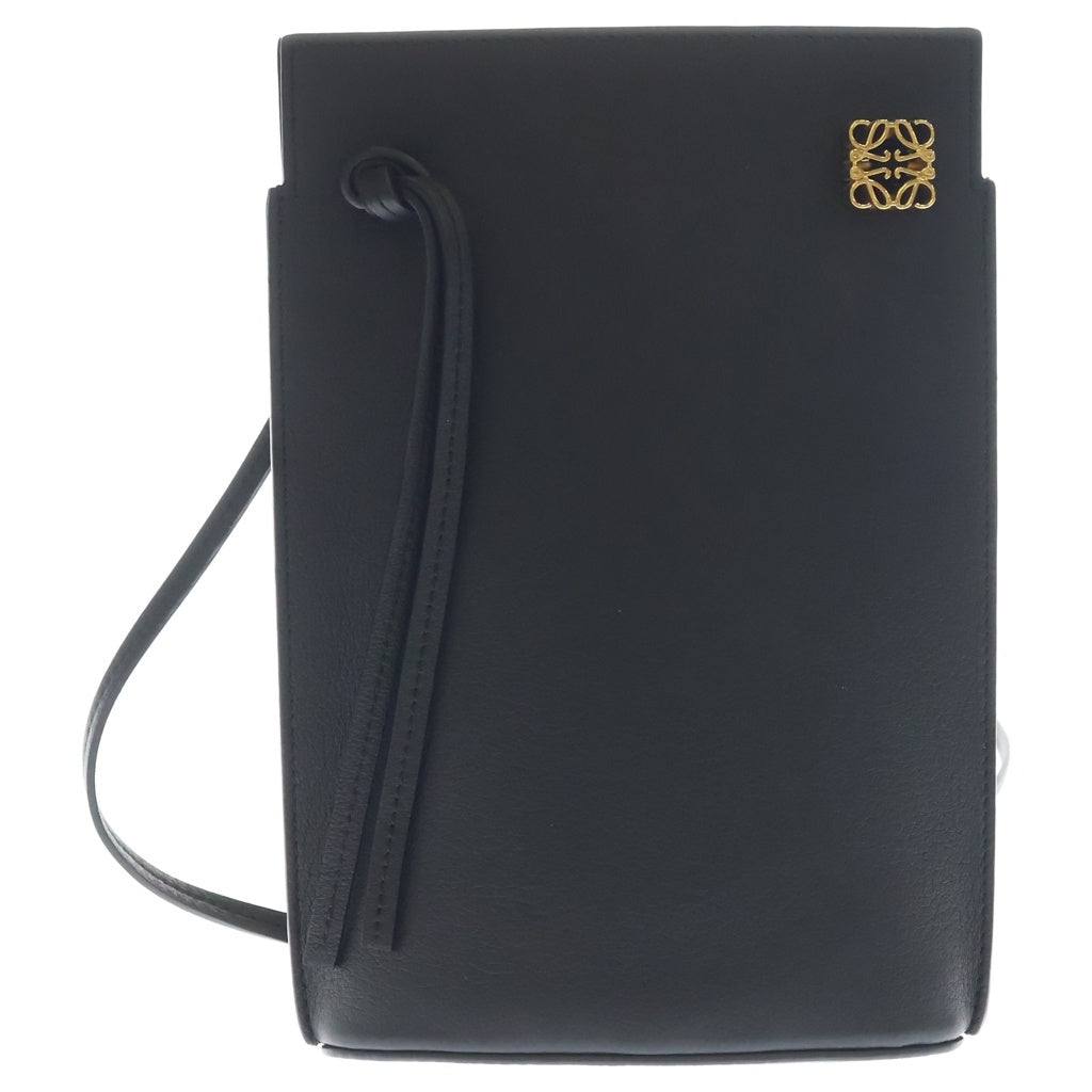 LOEWE(ロエベ) ダイスポケット アナグラムロゴ レザー ショルダー バッグ ブラック レディース