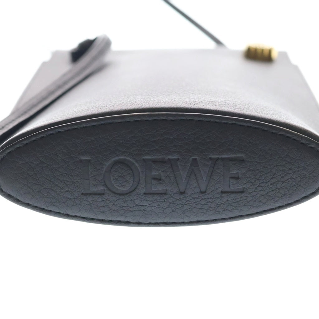 LOEWE(ロエベ) ダイスポケット アナグラムロゴ レザー ショルダー バッグ ブラック レディース