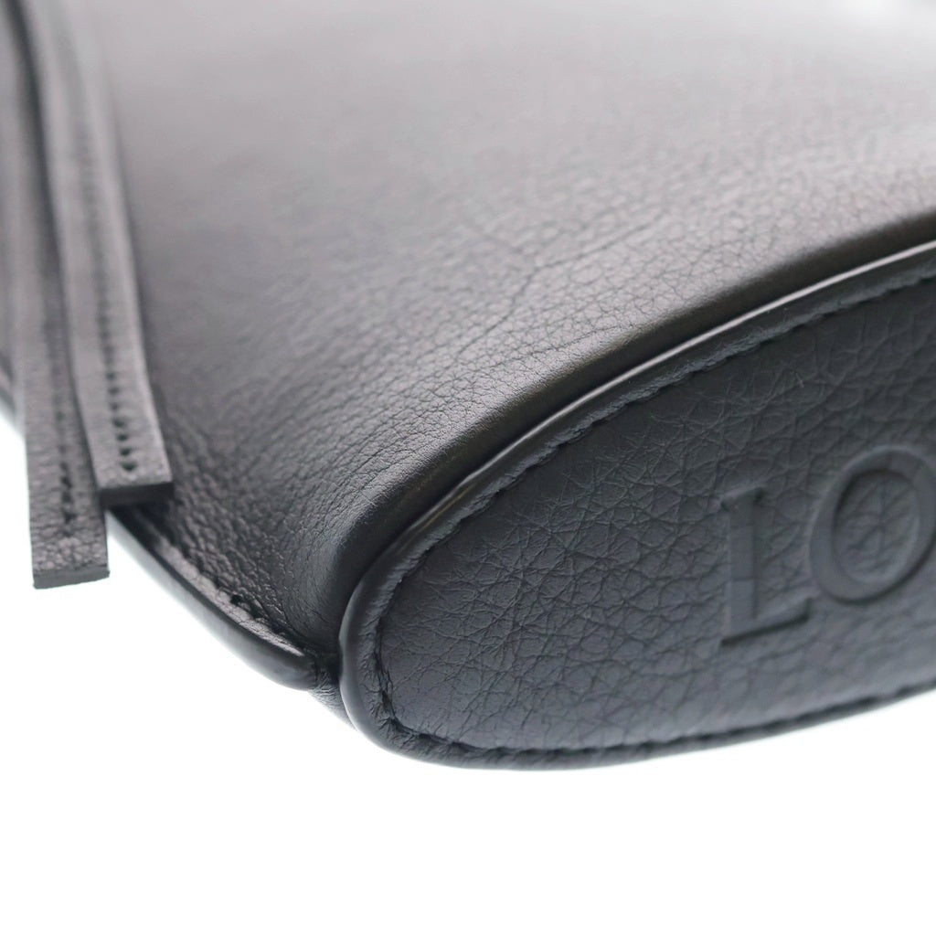 LOEWE(ロエベ) ダイスポケット アナグラムロゴ レザー ショルダー バッグ ブラック レディース