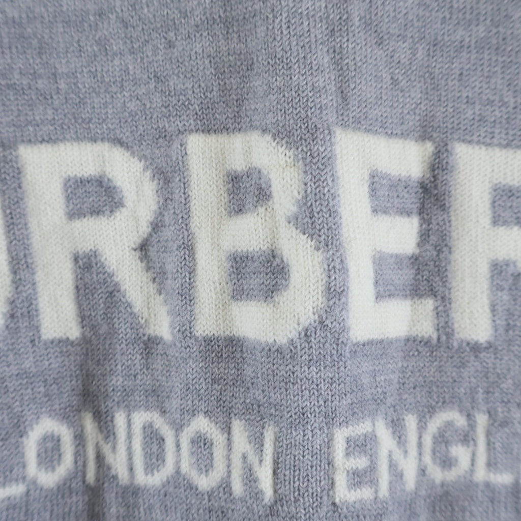 BURBERRY(バーバリー) ウール ナイロン ロゴ長袖ニット セーター グレー 8054897