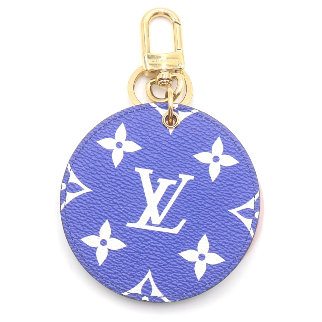 LOUIS VUITTON(ルイヴィトン) ポルトクレ・イリュストレ モノグラム ジャイアントリゾートオキナワ キーホルダー ブルー/ピンク M68510 レディース