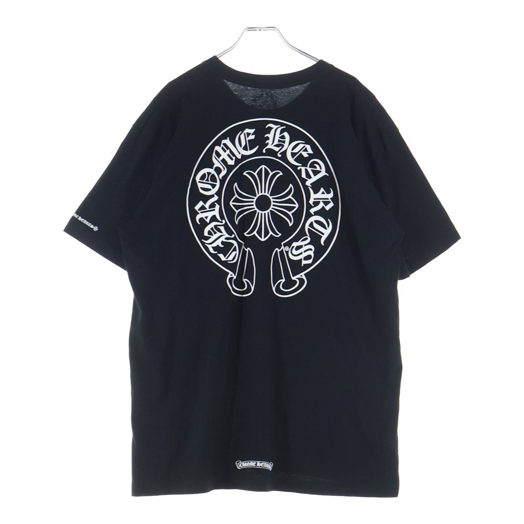CHROME HEARTS(クロムハーツ) CH T-SHIRT バックホースシュープリント 半袖Tシャツ カットソー ブラック