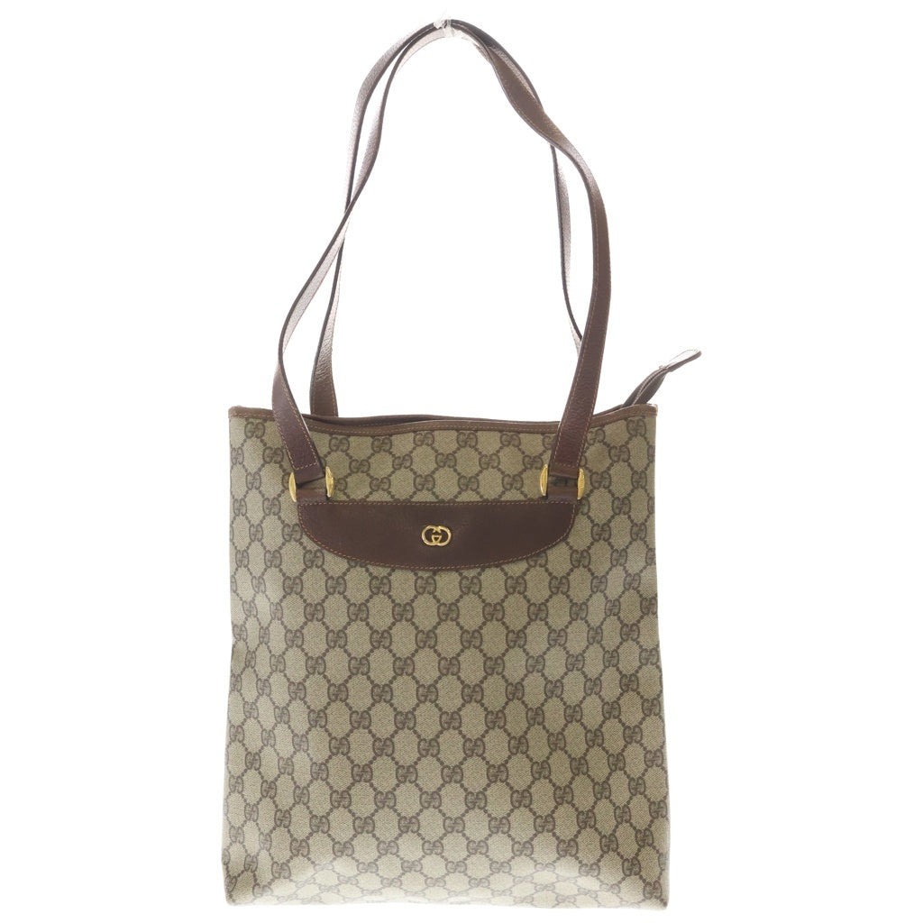 GUCCI(グッチ) オールドグッチ GGスプリーム PVC レザー トートバッグ ハンドバッグ ブラウン 002 270 6130 レディース