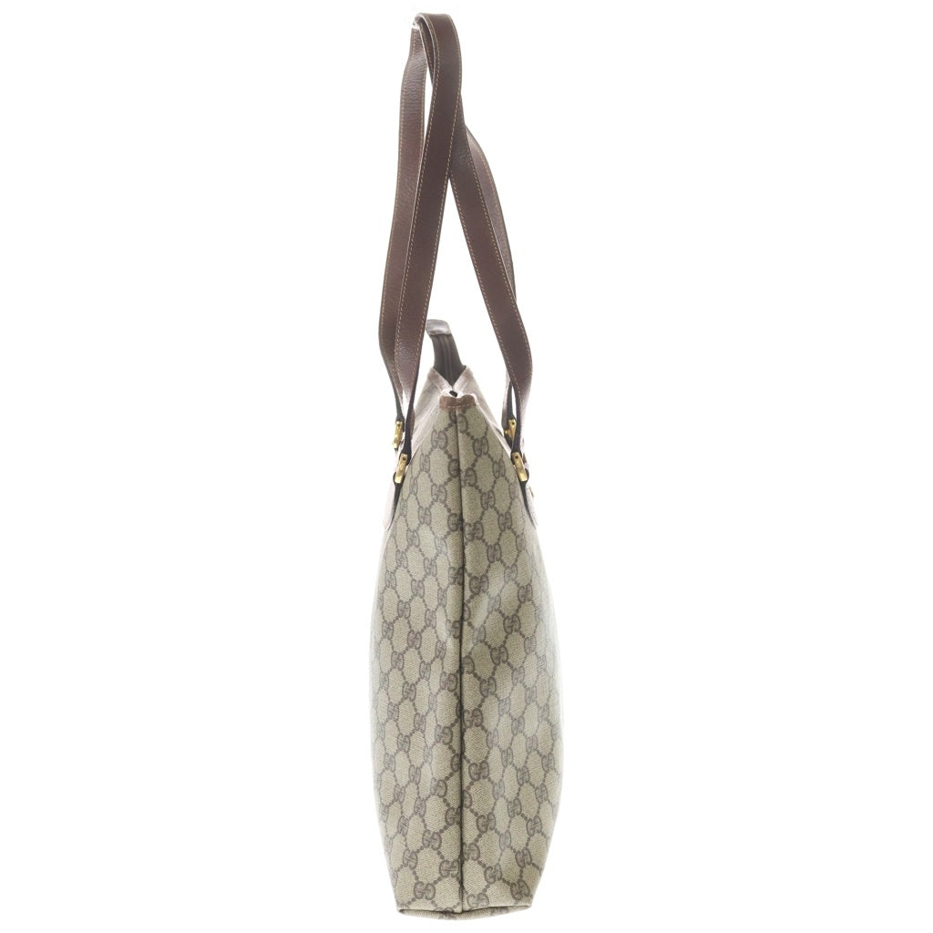 GUCCI(グッチ) オールドグッチ GGスプリーム PVC レザー トートバッグ ハンドバッグ ブラウン 002 270 6130 レディース