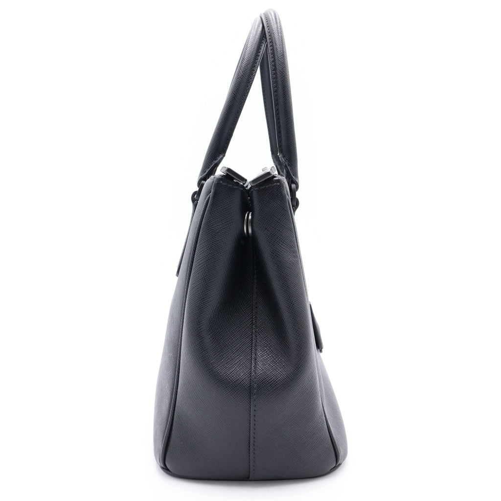 PRADA(プラダ) ガレリア サフィアーノ レザー 2WAY ハンドバッグ ショルダーバッグ ブラック 1BA863 レディース