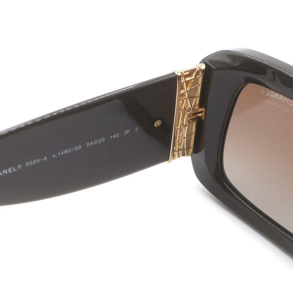 CHANEL(シャネル) ココマーク レクタングル シェイプ アイウェア サングラス カラーレンズ ダークブラウン 5534-A レディース