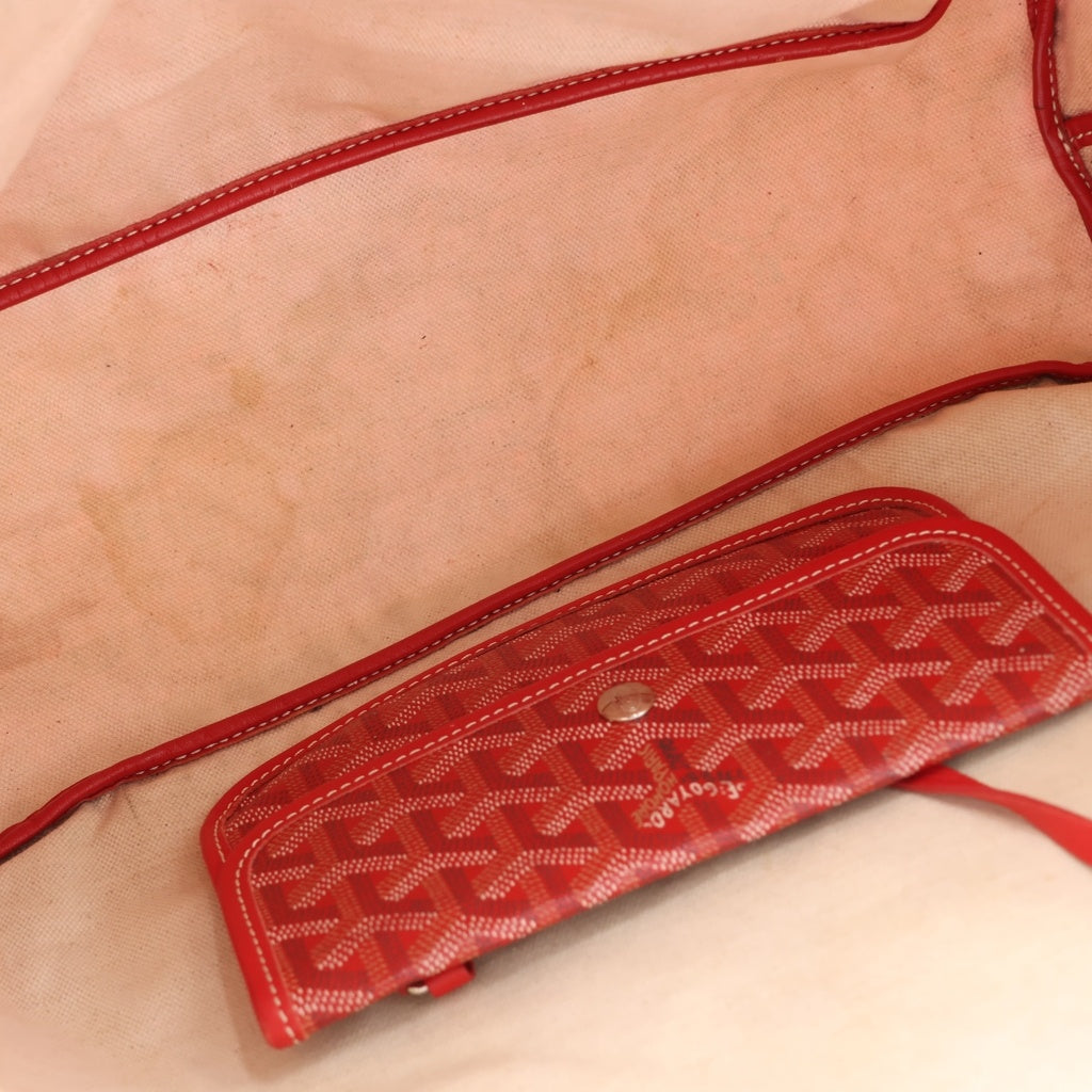 GOYARD(ゴヤール) サンルイPM トートバッグ ハンドバッグ レッド PVC レディース