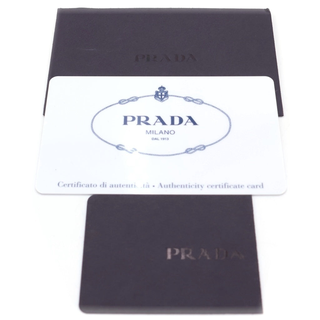PRADA(プラダ) テスート ナイロン ロゴ三角プレート バックパック リュックサック ネイビー 1BZ005 シルバー金具