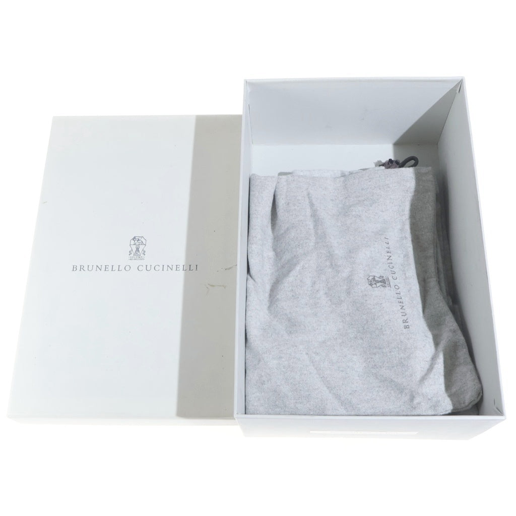 BRUNELLO CUCINELLI(ブルネロクチネリ) レザー 厚底 ヒール ショートブーツ シューズ #37 ボルドー レディース
