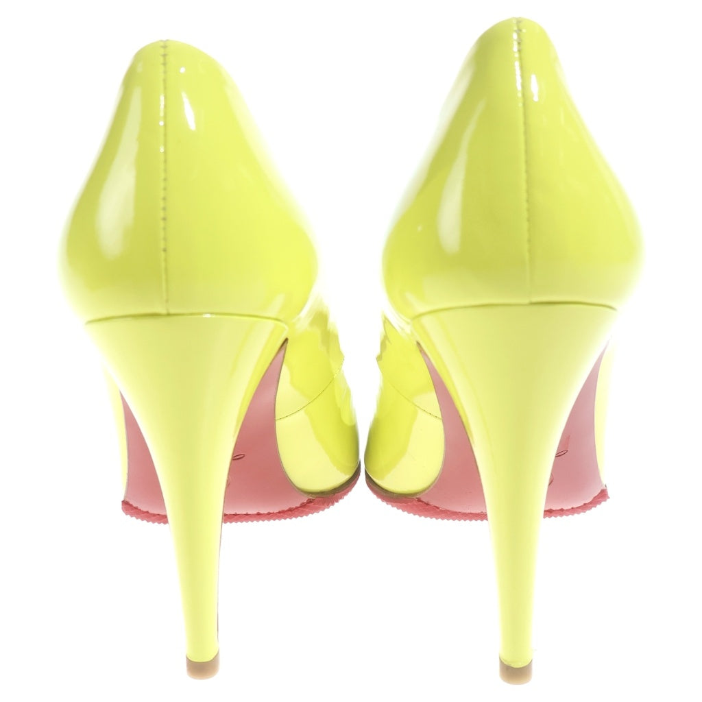 CHRISTIAN LOUBOUTIN(クリスチャンルブタン) パテント レザー ヒール パンプス シューズ #37 イエロー レディース