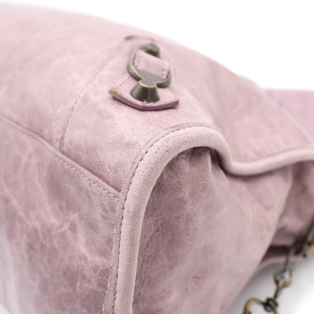 BALENCIAGA(バレンシアガ) ザ シティ ハンドバック ライトパープル レザー 115748 レディース
