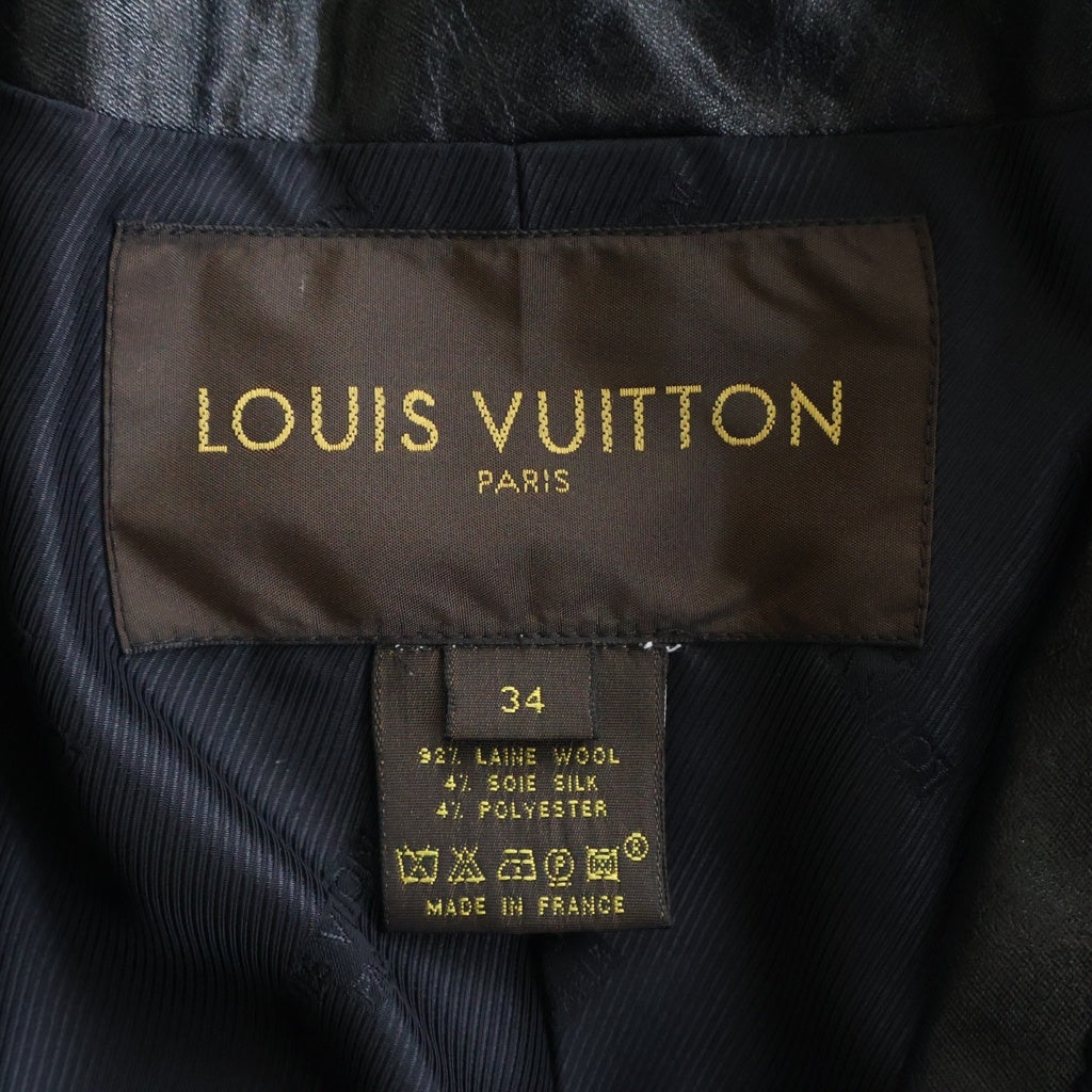 LOUIS VUITTON(ルイヴィトン) ウール ニット ショート丈 ジャケット #34 ブラック レディース