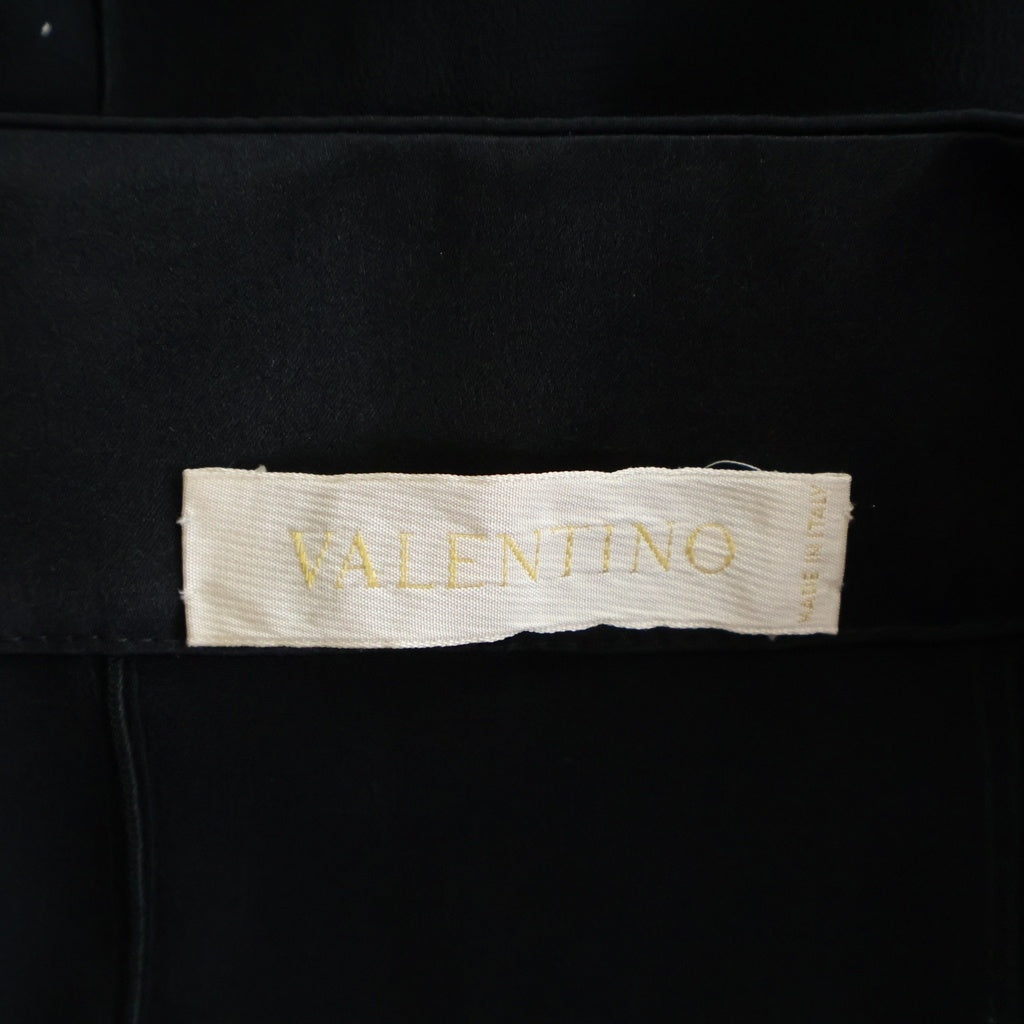 VALENTINO(ヴァレンティノ) フロントリボン ラインストーン シルク シフォンスカート ミニスカート #6 ブラック レディース